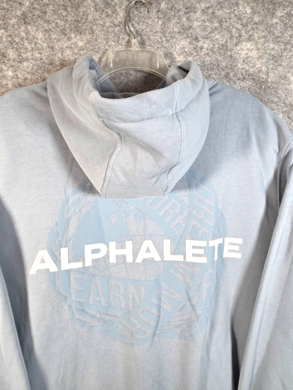 Alphalete Women’s Hoodie Gray Oversized Gym Pullover Sweatshirt L - Picture 7 of 9